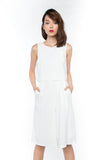 Maegan Crop Top Romper In White