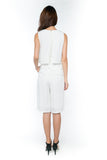 Maegan Crop Top Romper In White