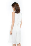 Maegan Crop Top Romper In White