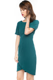 Sleeved Cross Over Midi in Green