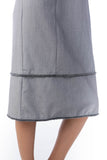 Heidi Square Neck Tassle Belted Dress In Heather Grey